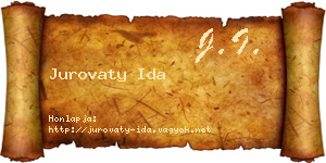 Jurovaty Ida névjegykártya